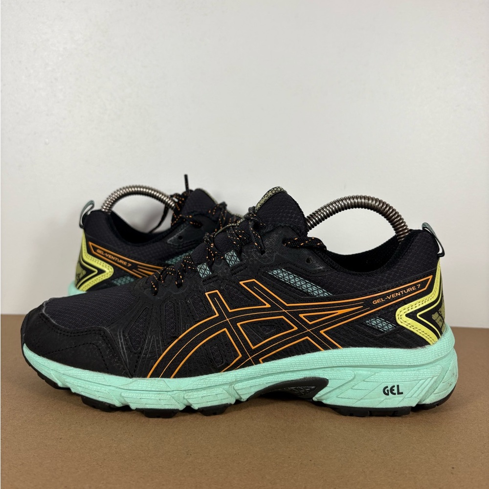 Asics Womens Gel Venture 7 1012A476 Black Running Shoes Sneakers Size 8